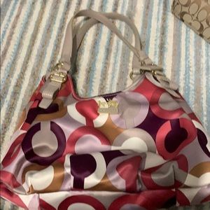 Coach colored print purse